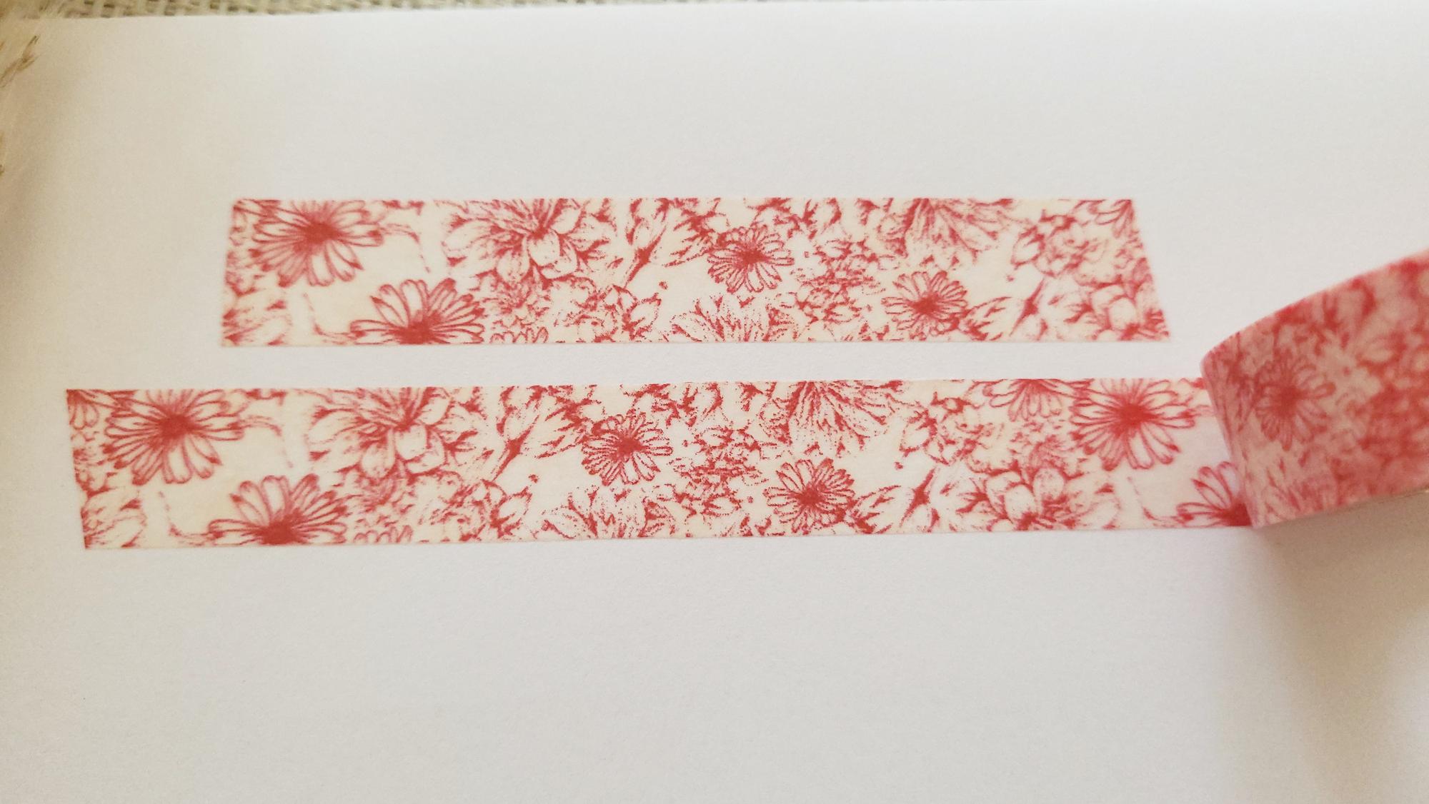 Washi Tape rote Blumen